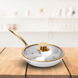 Triply Stainless Steel Gold Frying Pan