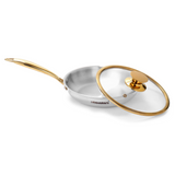 Triply Stainless Steel Gold Frying Pan