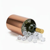 Premium Brushed Copper Wine & Champagne Chiller Bucket Insulated Double-Walled Stainless Steel Bottle Cooler