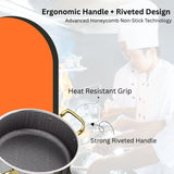 Honeycomb Soup Pot with Glass Lid – 26cm