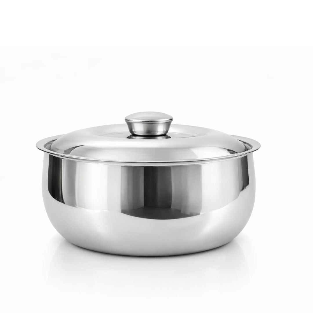 2200 ml Belly Shape Steelplus Stainless Steel Casserole | Hot & Fresh Food Storage Container