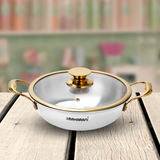 Triply Stainless Steel Gold Kadhai