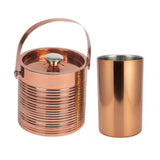Premium Brushed Copper Wine & Champagne Chiller Bucket Insulated Double-Walled Stainless Steel Bottle Cooler