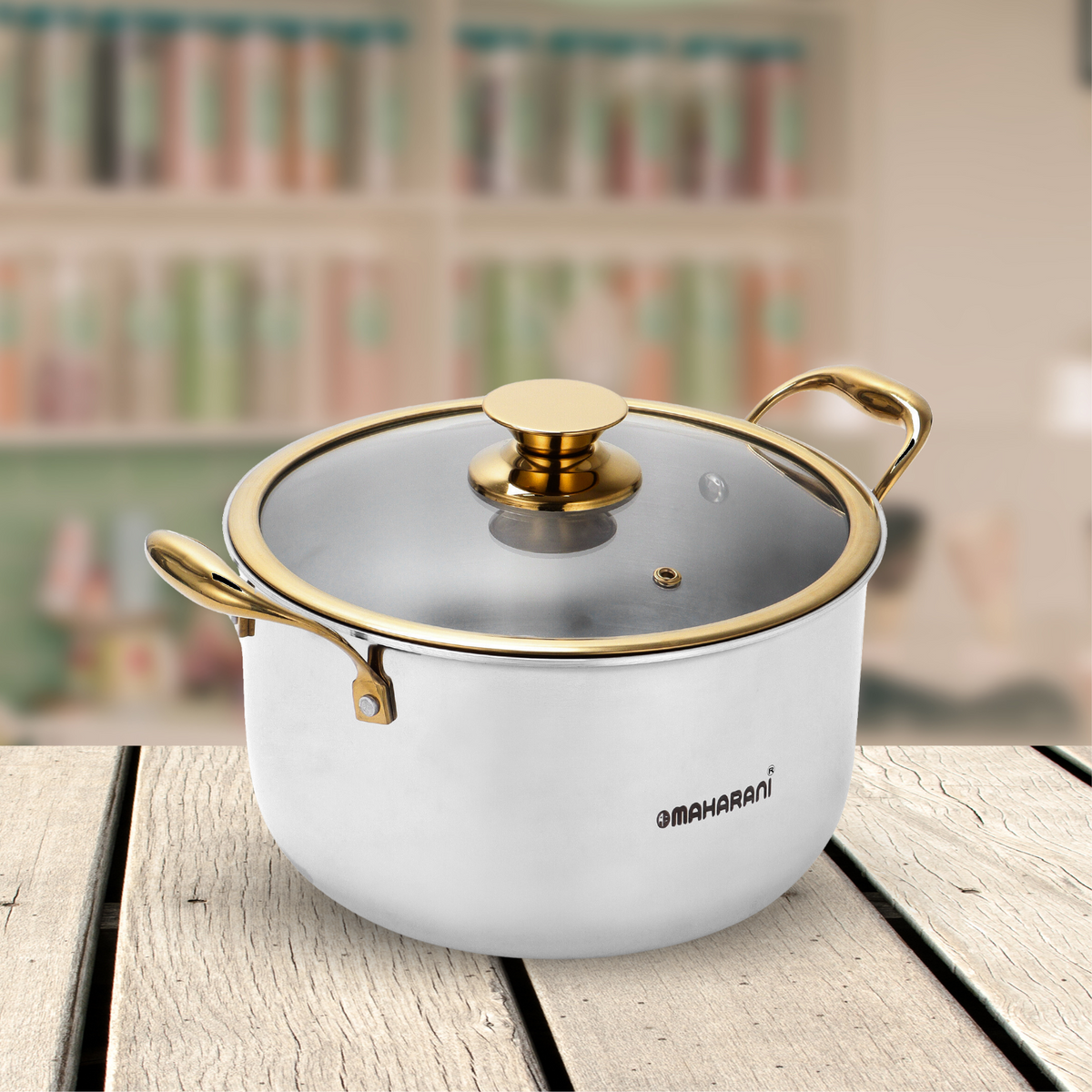 Triply Stainless Steel Gold CookPot