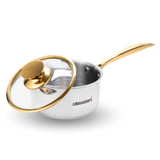 Triply Stainless Steel Gold Saucepan