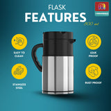 800 ml flask Stainless Steel Insulated Water Flask | Hot & Cold Water Bottle for Home, Office & Travel