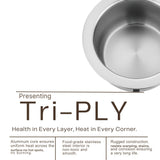 Stainless Steel Triply Tope   (Induction And Gas Stove Friendly)