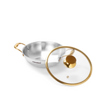 Triply Stainless Steel Gold Kadhai